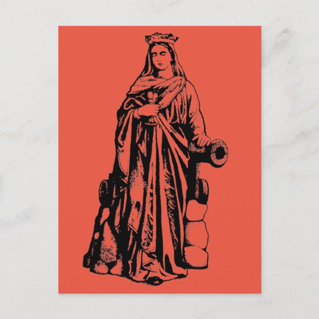 Cartes Pour Fêtes Annuelles Sainte Barbara Vierge et martyr (Devant)