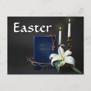 Cartes Pour Fêtes Annuelles Sainte Bible de Pâques et Couronne d'épines