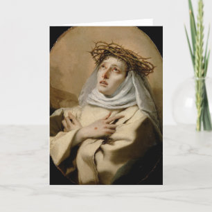 Cartes Pour Fêtes Annuelles Sainte Catherine de Sienne Stigmatiste Religieux