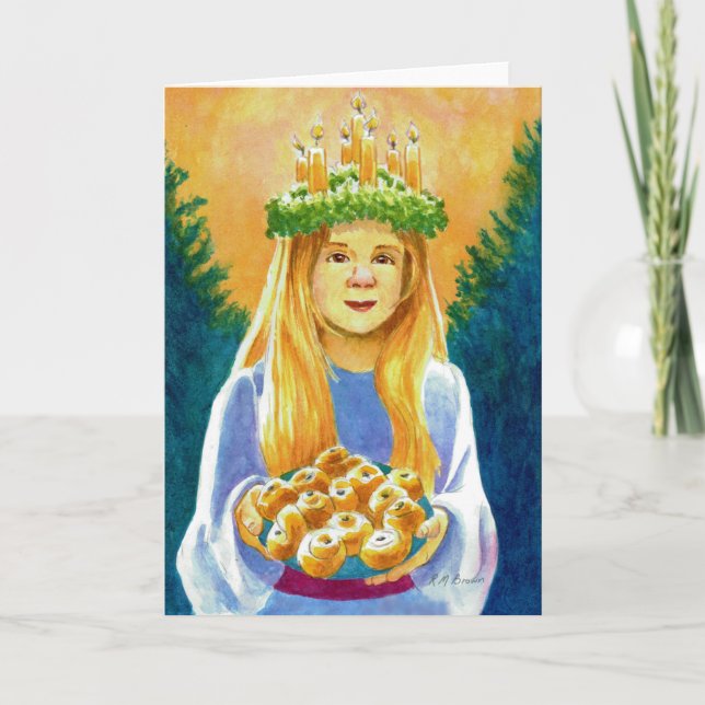 Cartes Pour Fêtes Annuelles Sainte-Lucie (Devant)