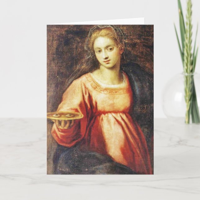 Cartes Pour Fêtes Annuelles Sainte-Lucie de la Suède (Devant)
