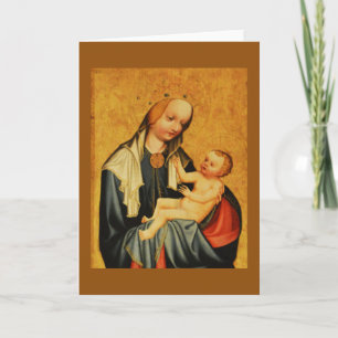 Cartes Pour Fêtes Annuelles Sainte Marie et bébé Jésus