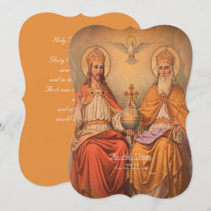 Cartes Pour Fêtes Annuelles Sainte Trinité avec prière