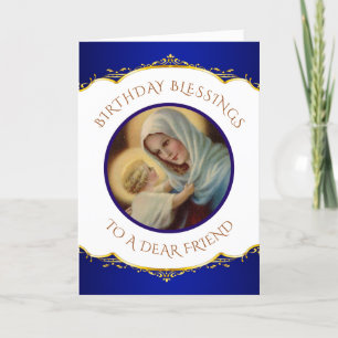 Cartes Pour Fêtes Annuelles Sainte Vierge Marie Bébé Jésus