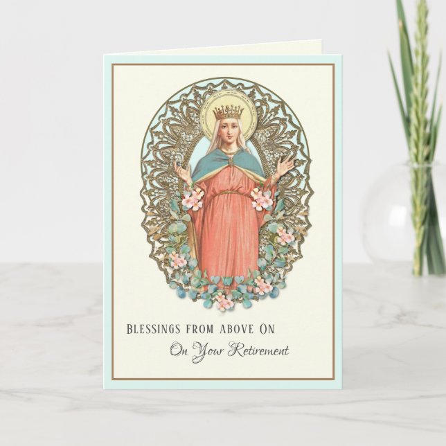 Cartes Pour Fêtes Annuelles Sainte Vierge Marie Eucalyptus Retraite de la fleu (Devant)