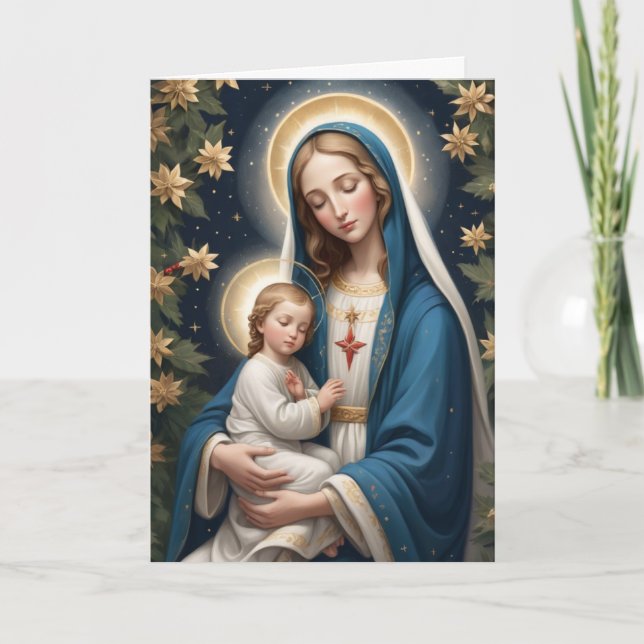 Cartes Pour Fêtes Annuelles Sainte Vierge Marie Traditionnelle Catholique (Devant)