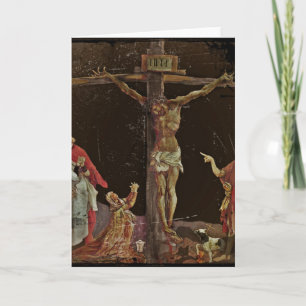 Cartes Pour Fêtes Annuelles Saints crucifixion aux pieds de Jésus