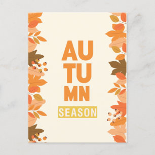 Cartes Pour Fêtes Annuelles Saison automnale mignonne avec Feuille