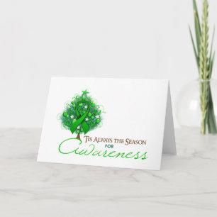 Cartes Pour Fêtes Annuelles Saison de sensibilisation au carbone vert