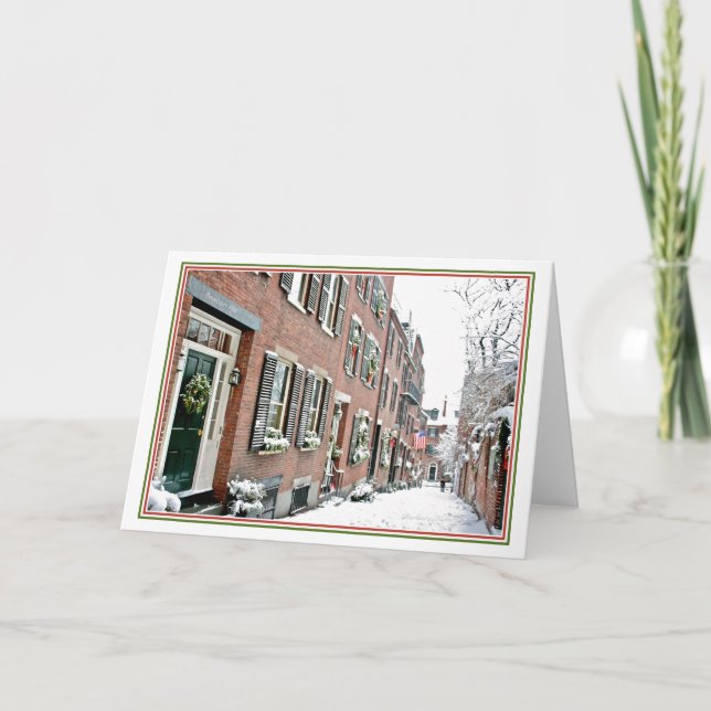 Cartes Pour Fêtes Annuelles Saison des Fêtes Beacon Hill: Boston MA: (Devant)