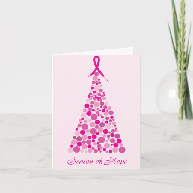 Cartes Pour Fêtes Annuelles Saison d'espoir - cancer du sein (Devant)