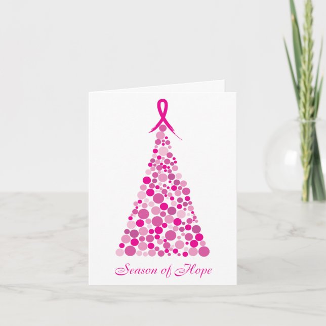 Cartes Pour Fêtes Annuelles Saison d'espoir - cancer du sein (Devant)