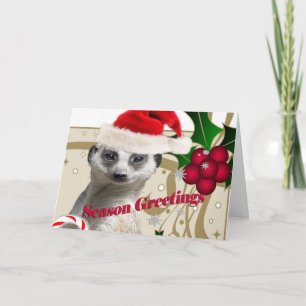 Cartes Pour Fêtes Annuelles Saison Meerkat de salutation