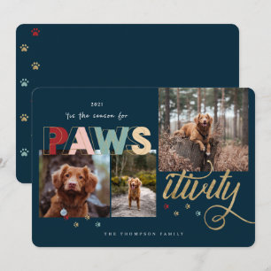 Cartes Pour Fêtes Annuelles Saison Pour Pawsitivity Fun Pet 3 Photo Collage