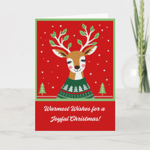 Cartes Pour Fêtes Annuelles Saison Reindee