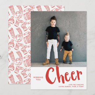Cartes Pour Fêtes Annuelles Saler   Sweat Motif Photo rouge de Noël