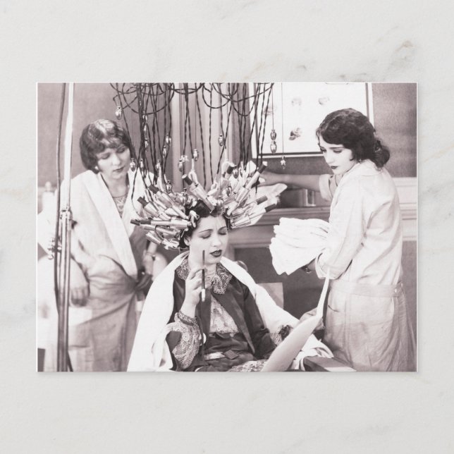 Cartes Pour Fêtes Annuelles Salon de coiffure rétro (Devant)