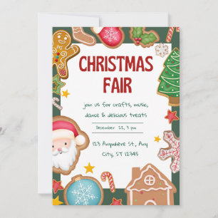Cartes Pour Fêtes Annuelles Salon de Noël Vert et Rouge