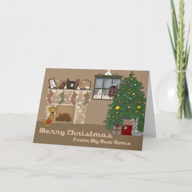 Cartes Pour Fêtes Annuelles Salon décoré (Devant)