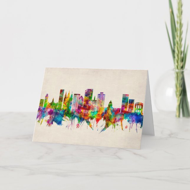 Cartes Pour Fêtes Annuelles Salt Lake City Utah Skyline (Devant)
