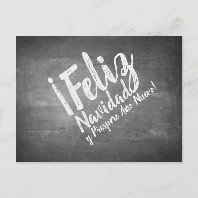 Cartes Pour Fêtes Annuelles Saludos De Navidad en La Pizarra (Devant)