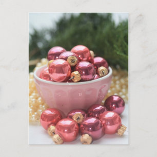 Cartes Pour Fêtes Annuelles salut de noël rose