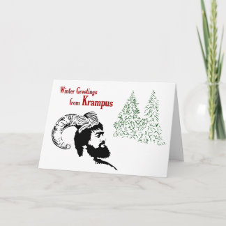 Cartes Pour Fêtes Annuelles Salut d'hiver de Krampus