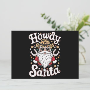 Cartes Pour Fêtes Annuelles Salut Santa Cow-boy Occidental Cadeau de Noël Rode