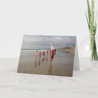 Cartes Pour Fêtes Annuelles Salutation À L'Intérieur De Père Noël Fonctionne P