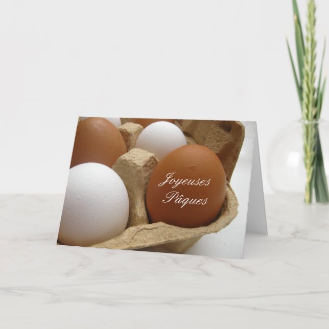 Cartes Pour Fêtes Annuelles salutation aux oeufs de pâques français (Devant)