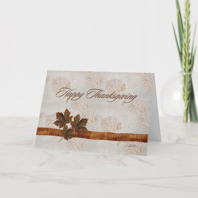 Cartes Pour Fêtes Annuelles Salutation d'action de grâces (Devant)