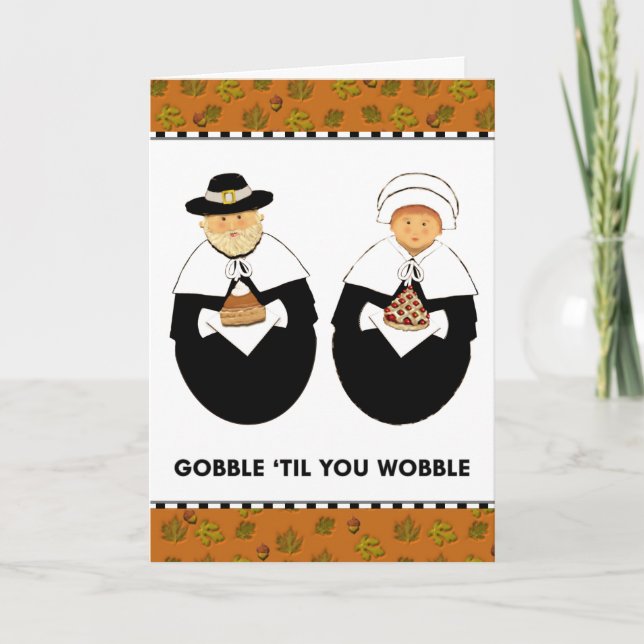 Cartes Pour Fêtes Annuelles Salutation d'action de grâces (Devant)
