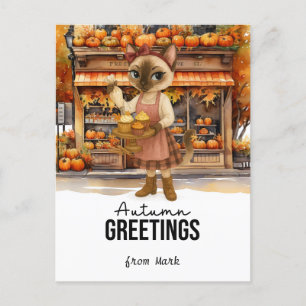 Cartes Pour Fêtes Annuelles Salutation d'automne de boulangerie Amoureux des c