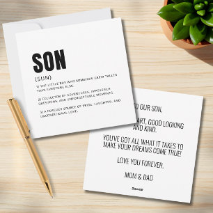 Cartes Pour Fêtes Annuelles Salutation de définition sincère pour fils