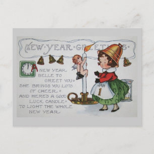 Cartes Pour Fêtes Annuelles Salutation de la nouvelle année de la belle