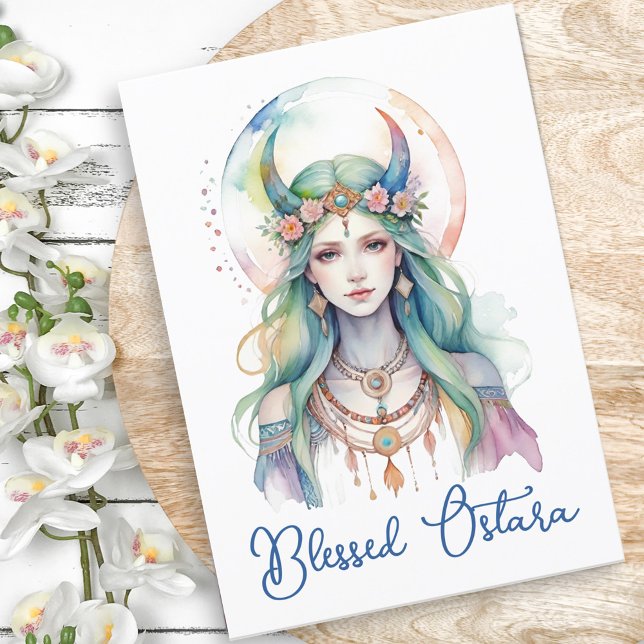 Cartes Pour Fêtes Annuelles Salutation de l'équinoxe du printemps Bienheureux  (Créateur téléchargé)