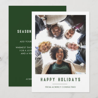 Cartes Pour Fêtes Annuelles Salutation de l'équipe d'affaires Photo Noël
