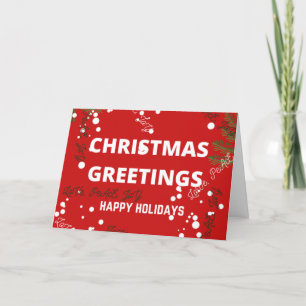 Cartes Pour Fêtes Annuelles Salutation de Noël
