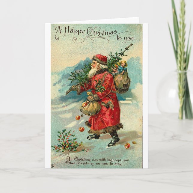 Cartes Pour Fêtes Annuelles Salutation de Noël (Devant)