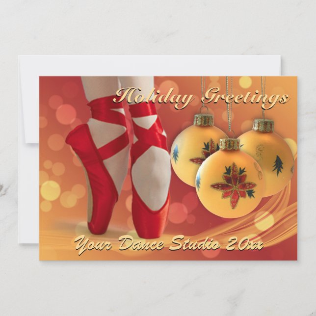 Cartes Pour Fêtes Annuelles Salutation de Noël de ballet (Devant)