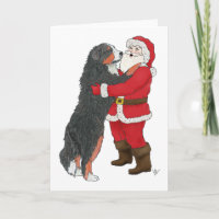 Salutation de Noël de chien de montagne de Bernese