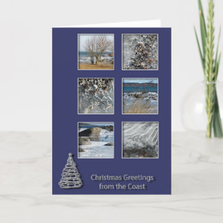 Cartes Pour Fêtes Annuelles Salutation de Noël de la côte