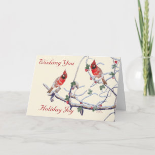 Cartes Pour Fêtes Annuelles Salutation de Noël du Cardinal
