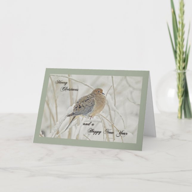 Cartes Pour Fêtes Annuelles Salutation de Noël et de nouvelle année - colombe (Devant)