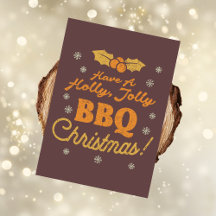 Salutation de Noël Retro BBQ : Maroon