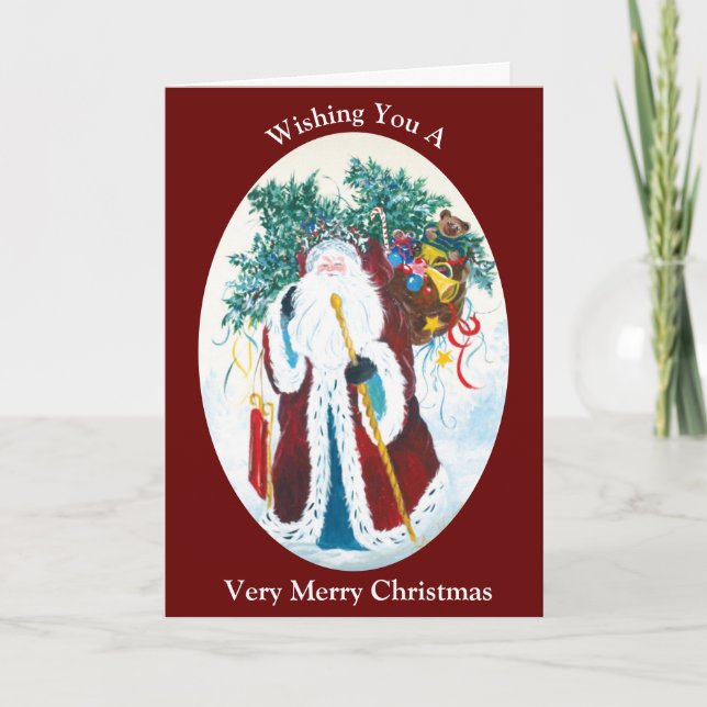 Cartes Pour Fêtes Annuelles Salutation de Noël Saint Nicolas (Devant)