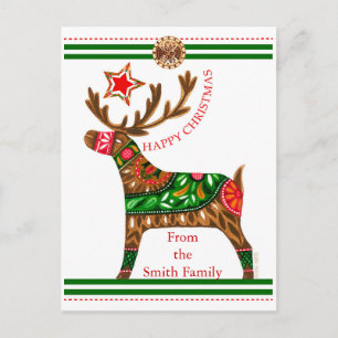 Cartes Pour Fêtes Annuelles Salutation de Noël scandinave avec texte personnal