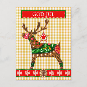 Cartes Pour Fêtes Annuelles Salutation de Noël scandinave avec texte personnal