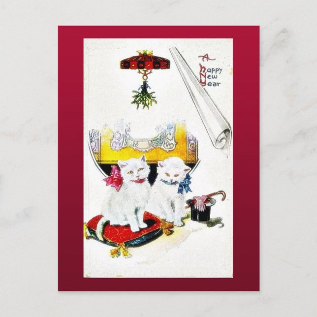 Cartes Pour Fêtes Annuelles Salutation de nouvelle année avec se reposer de (Devant)