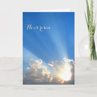 Cartes Pour Fêtes Annuelles Salutation de Pâques - "il est levé ! "